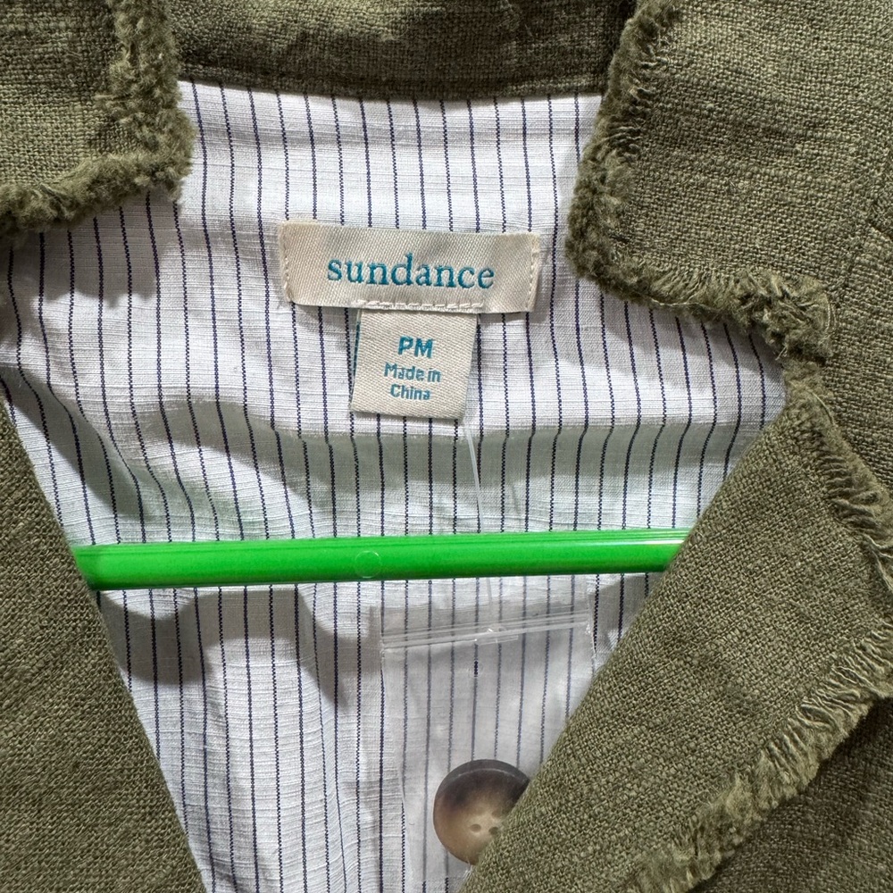 Sundance Women’s Tonala Olive Green Embroidered Blazer - Picture 3 of 4